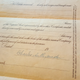 The back of the stock certificate.